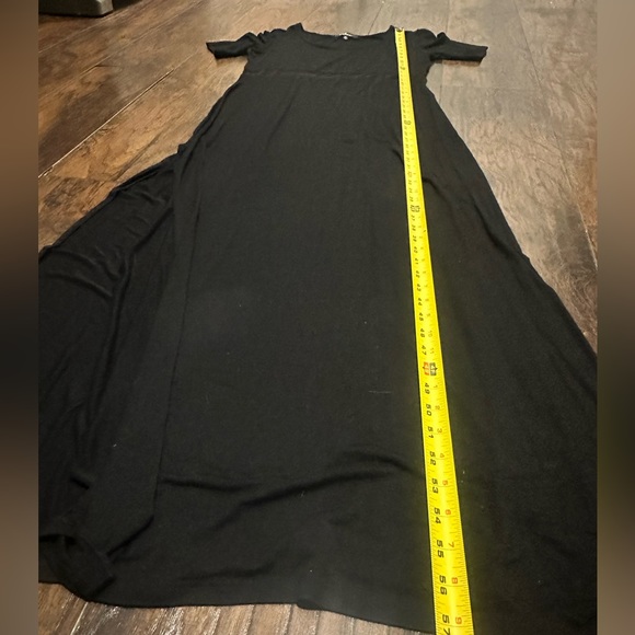 Lulus Maxi Dress with Front/Side Slit and Sheer Panel at Waist - Picture 7 of 7